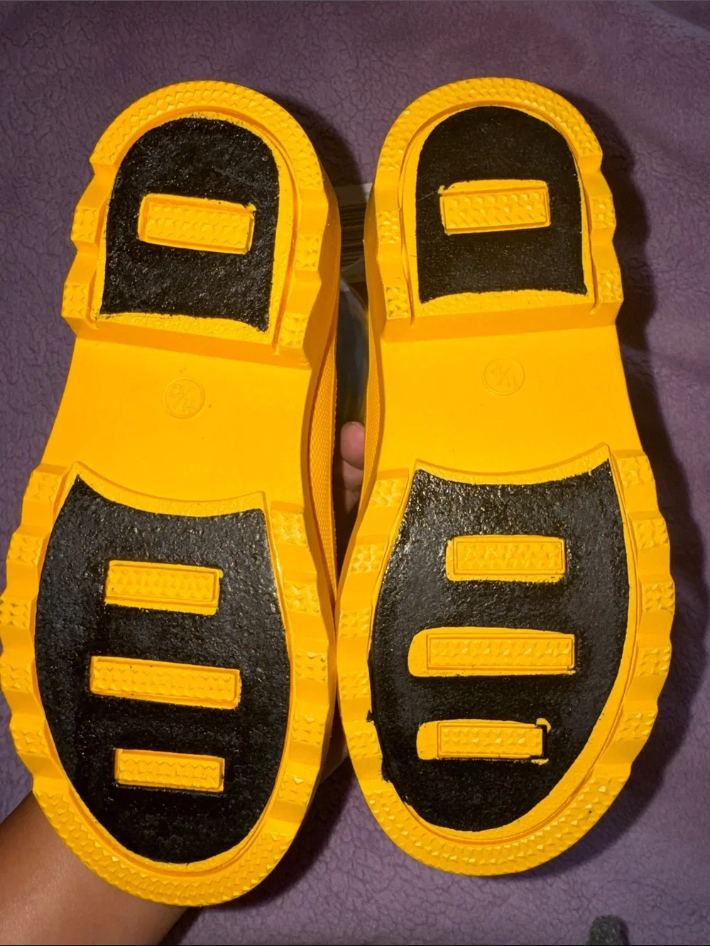 Kids Cloud Print Rain Boots in Blue and Yellow